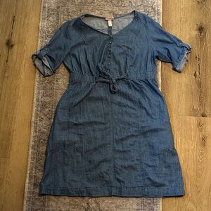 Isabel Maternity by Ingrid & Isabel Denim Blue Midi Dress